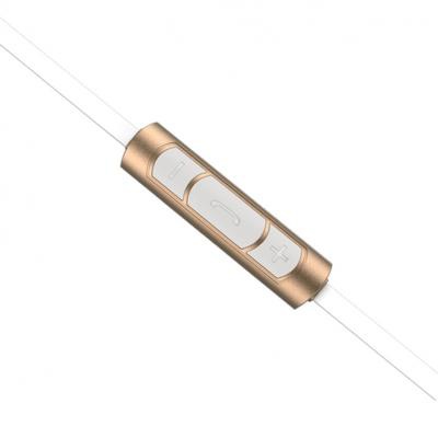 Наушники HF RM-610D Gold (metal + volume control + mic + button call Remax (37145)