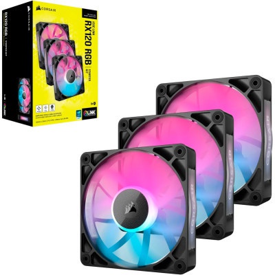 Кулер до корпусу Corsair iCUE Link RX120 RGB PWM Triple Pack (CO-9051018-WW)