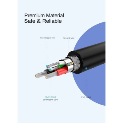 Дата кабель USB 2.0 AM to Micro 5P 1.5m US289 (Black) Ugreen (60137)