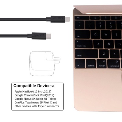 Дата кабель USB-C to USB-C 2.0m Choetech (CC0003)