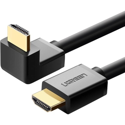 Кабель мультимедійний HDMI M to HDMI M 1.0m 90° corner HD103 black UGREEN (10172)