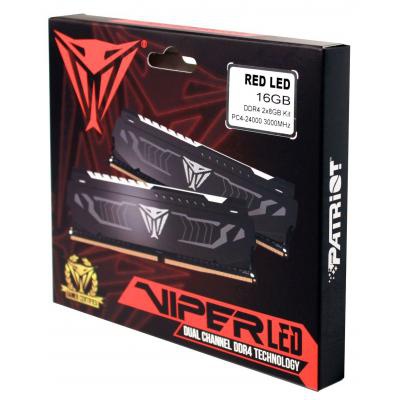 Модуль памяти для компьютера DDR4 16GB (2x8GB) 2400 MHz LED SERIES RED Patriot (PVLR416G240C4K)