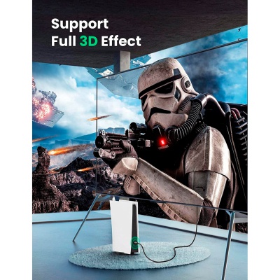 Кабель мультимедійний HDMI M to HDMI M 10.0m 4K30Hz braided HD119 black UGREEN (40104)