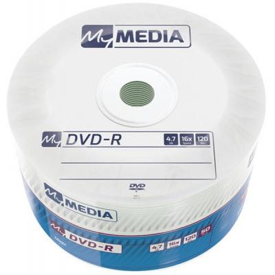 Диск DVD MyMedia DVD-R 4.7GB 16X Wrap MATT SILVER 50шт (69200)