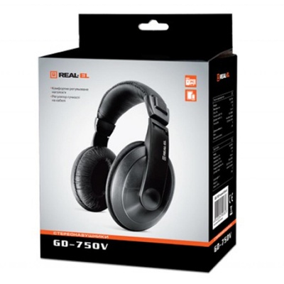 Навушники REAL-EL GD-750V Black