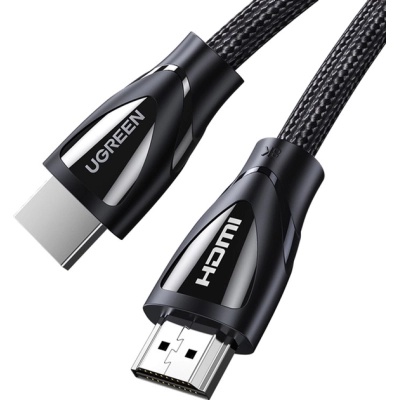 Кабель мультимедійний HDMI M to HDMI M 2.0m braided HD140 black UGREEN (80403)