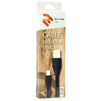 Дата кабель 2E USB 2.0 AM to Micro 5P 1.0m (2E-CCTM03F-1B)