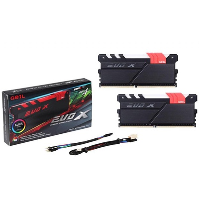 Модуль памяти для компьютера DDR4 8GB (2x4GB) 3000 MHz EVO X Black GEIL (GEX48GB3000C15ADC)