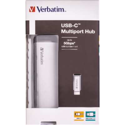 Концентратор Verbatim USB Type-C MP Hub 4 x USB 3.2 G1 (49147)