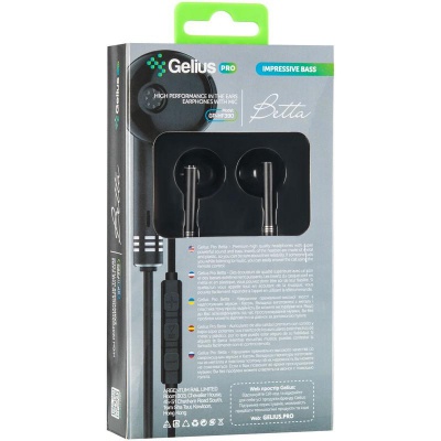 Наушники Gelius Pro GP-HF390 Betta Black with mic + button call answering (00000074844)