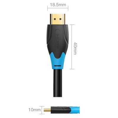 Кабель мультимедійний HDMI M to HDMI M 10.0m V1.4 4K 60Hz black Vention (AACBL)