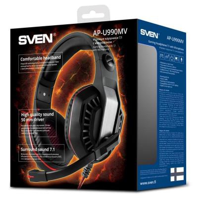 Наушники SVEN AP-U990MV black-red