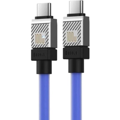 Дата кабель USB-C to USB-C 1.0m CoolPlay Fast Charging 100W blue Baseus (CAKW000203)