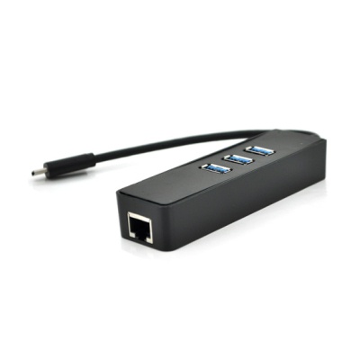 Концентратор Voltronic USB-C to 3xUSB 3.0 + RJ45 1000Mbps black (YT-TCA3H3+Et-W)