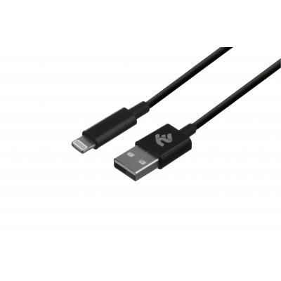 Дата кабель USB 2.0 AM to Lightning 1.0m 2.4A black 2E (2E-CCLAB-BL)