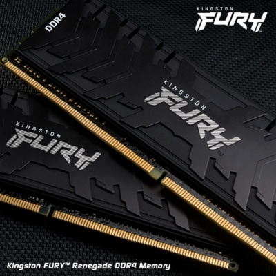 Модуль пам'яті для комп'ютера DDR4 8GB 3200 MHz RenegadeBlack Kingston Fury (ex.HyperX) (KF432C16RB/8)