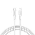 Дата кабель USB-C to USB-C 1.0m CC60SC10 60W Silicon White Canyon (CNS-CC60SC10W)