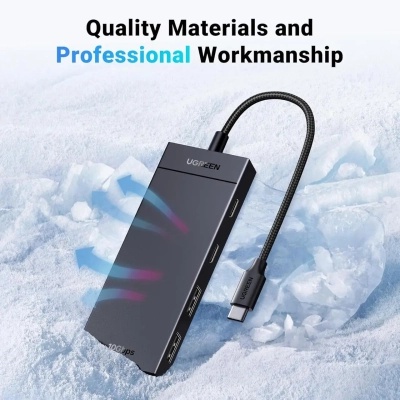 Концентратор Ugreen USB-C to 2xUSB 3.2 Gen2 + 2xUSB-C 3.2 Gen2 10Gbps CM806 black (35583)