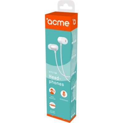 Наушники ACME HE21W Earphones With Mic (4770070880999)