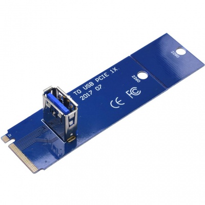 Райзер Dynamode NGFF M.2 Male to USB 3.0 Female для PCI-E 1X (RX-riser-M.2-USB3.0-PCI-E)