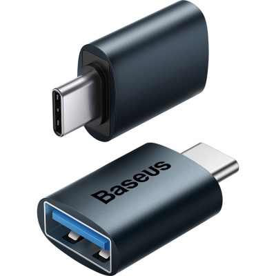 Перехідник OTG USB 3.1 AF to USB-C blue Baseus (ZJJQ000003)