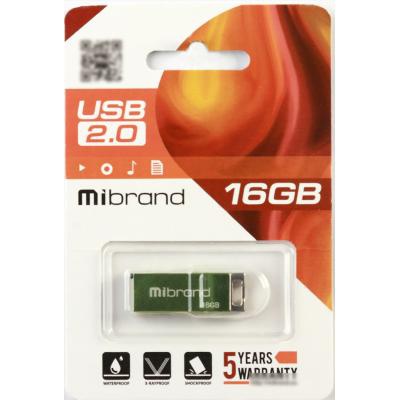 USB флеш накопичувач Mibrand 16GB Сhameleon Light Green USB 2.0 (MI2.0/CH16U6LG)
