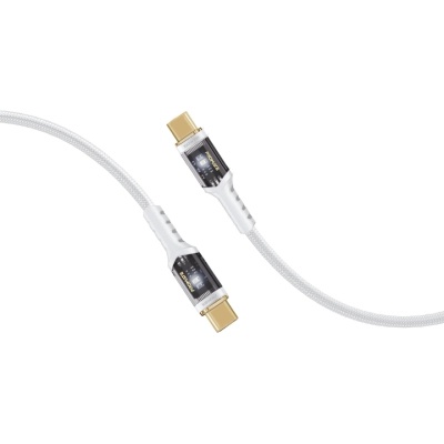 Дата кабель USB-C to USB-C lucidline-cc120.white Promate (lucidline-cc120.white)
