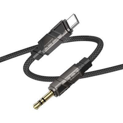 Кабель мультимедійний USB-C to 3.5mm M 1.0m black BOROFONE (6941991117763)