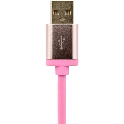 Дата кабель LogicPower 2 в 1 USB 2.0 -> micro USB -> Lightning P 1м розовый /Retail (4104)