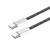 Дата кабель USB-C to USB-C 2.0m (braided cotton) (PD Fast Charging 60W) 3.0А black ColorWay (CW-CBPDCC068-BK)