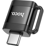 Перехідник UA31C USB-C M to USB F OTG Black HOCO (6942007628129)