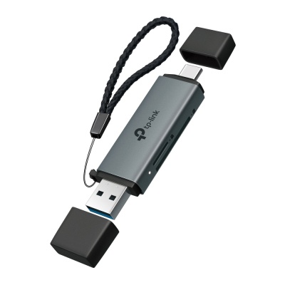 Зчитувач флеш-карт TP-Link USB-C + USB 2.0 SD + TF silver (UA430D)