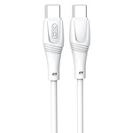 Дата кабель USB-C to USB-C 1.0m 60W High Elastic Zeus XO (NBQ239B_White)