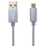 Дата кабель Gelius Metallic Edition USB 2.0 – MicroUSB Grey (36534)