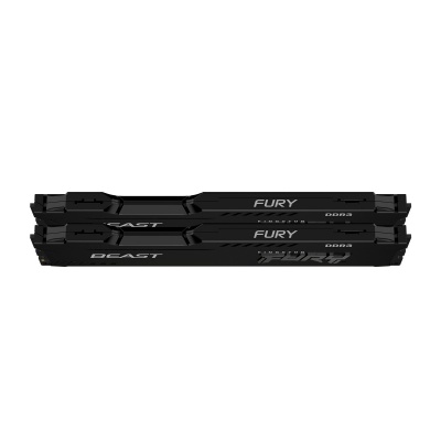 Модуль памяти для компьютера DDR3 8GB (2x4GB) 1866 MHz Fury Beast Black Kingston Fury (ex.HyperX) (KF318C10BBK2/8)
