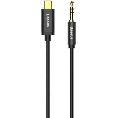 Кабель мультимедійний USB-C to 3.5mm M 1.2m black Baseus (CAM01-01)