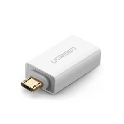 Перехідник OTG USB 2.0 AF to Micro 5P US195 white UGREEN (30529)