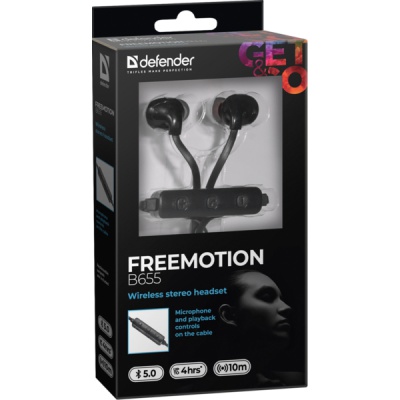 Наушники Defender FreeMotion B655 Bluetooth Black (63655)
