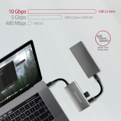 Концентратор AXAGON USB-C to 2xUSB-A + 2xUSB-C 10Gbps 0.13m gray (HMC-4G2)