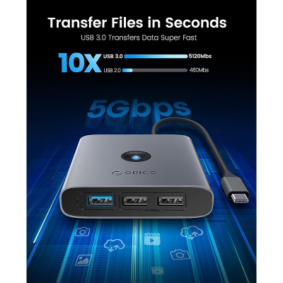 Концентратор Orico USB-C to 5-in-1 Docking Station 5Gbps (CA914227)