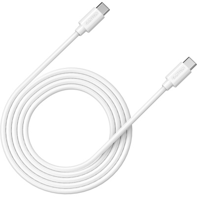 Дата кабель USB-C to USB-C 2.0m 100W 20V/ 5A white Canyon (CNS-USBC12W)