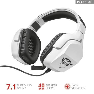 Наушники Trust GXT 354 Creon 7.1 Bass Vibration USB WHITE (22054)