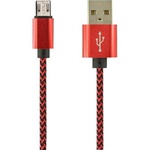 Дата кабель USB 2.0 AM to Micro 5P Gold Edition Carbon Red Gelius (45842)