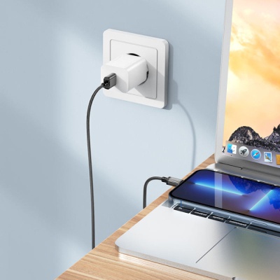 Дата кабель USB 2.0 AM to Lightning 1.0m 2.4A nylon BX87 black BOROFONE (6974443389005)