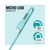 Дата кабель USB 2.0 AM to Micro 5P 1.2m AL-CBCOLOR-M1MT Mint ACCLAB (1283126518140)
