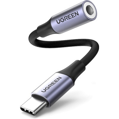 Переходник USB-C to 3.5mm M/F 0.10m AV161 Ugreen (80154)