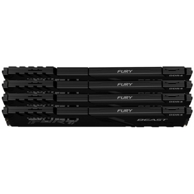 Модуль памяти для компьютера DDR4 128GB (2x32GB) 3600 MHz Beast Black Kingston Fury (ex.HyperX) (KF436C18BBK4/128)