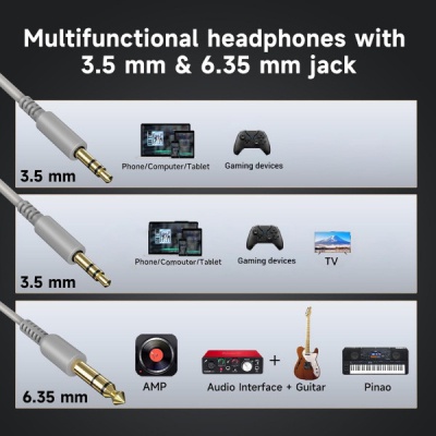 Навушники OneOdio Pro 10 3,5мм/6,35мм Silver (Pro 10 Silver)