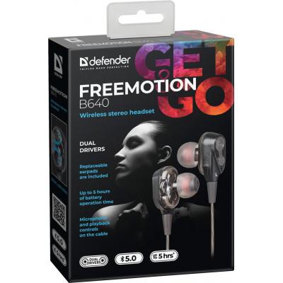 Наушники Defender FreeMotion B640 Bluetooth Black (63641)