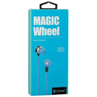 Наушники Celebrat D1 Blue + mic + button call answering (53435)